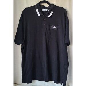 MINI Cooper BMW Polo Shirt Mens XXL Black Logo Short Sleeve Cotton Portugal